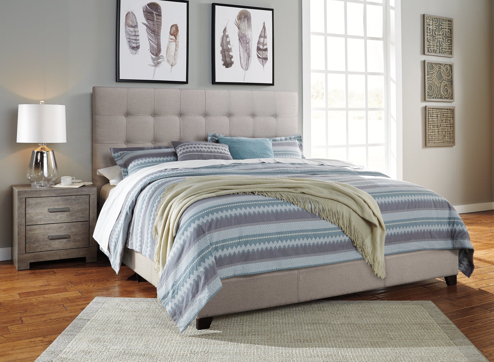 Dolante King Upholstered Bed (Online Special Price) - Ornate Home