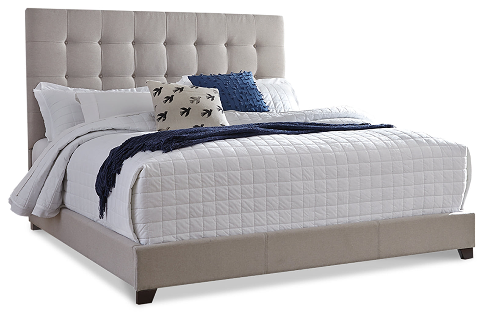 Dolante Multi Queen Upholstered Bedroom Set with Dresser, Mirror and Nightstand - Ornate Home
