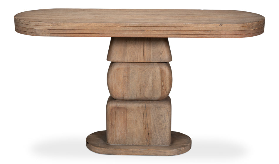 Dolmen Brown Stacked Console Table - Ornate Home