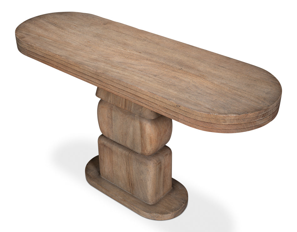 Dolmen Brown Stacked Console Table - Ornate Home