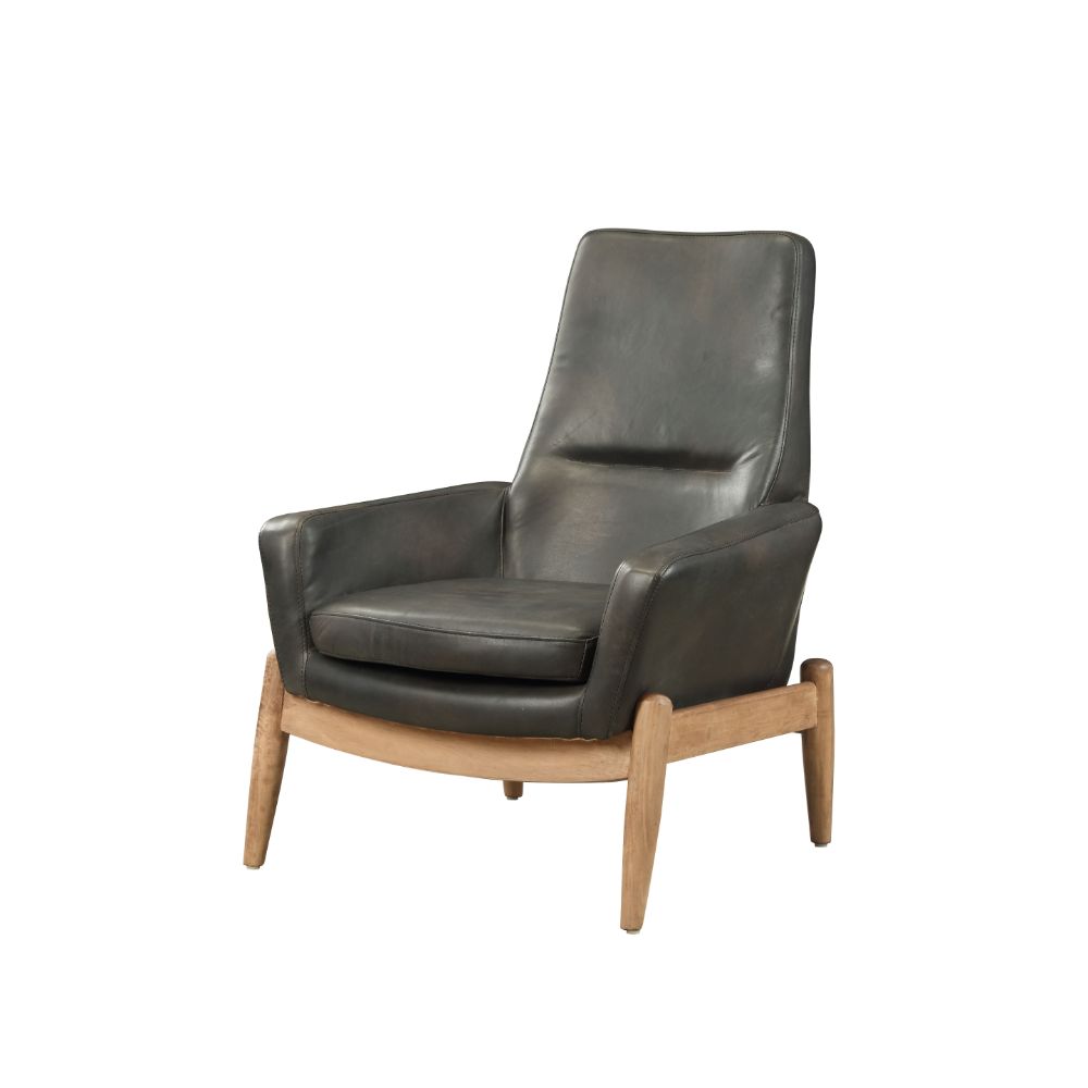Dolphin Black Accent Chair - Ornate Home