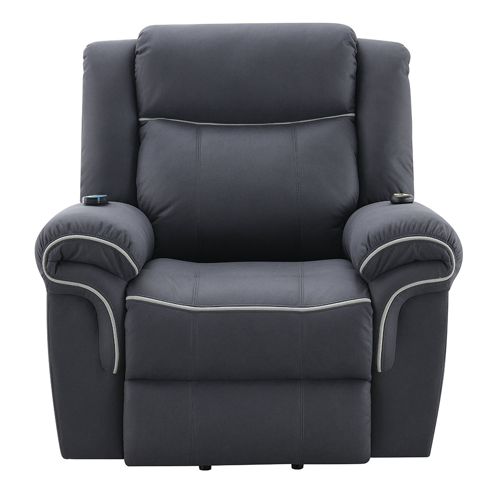 Domana Dark Blue Power Recliner - Ornate Home