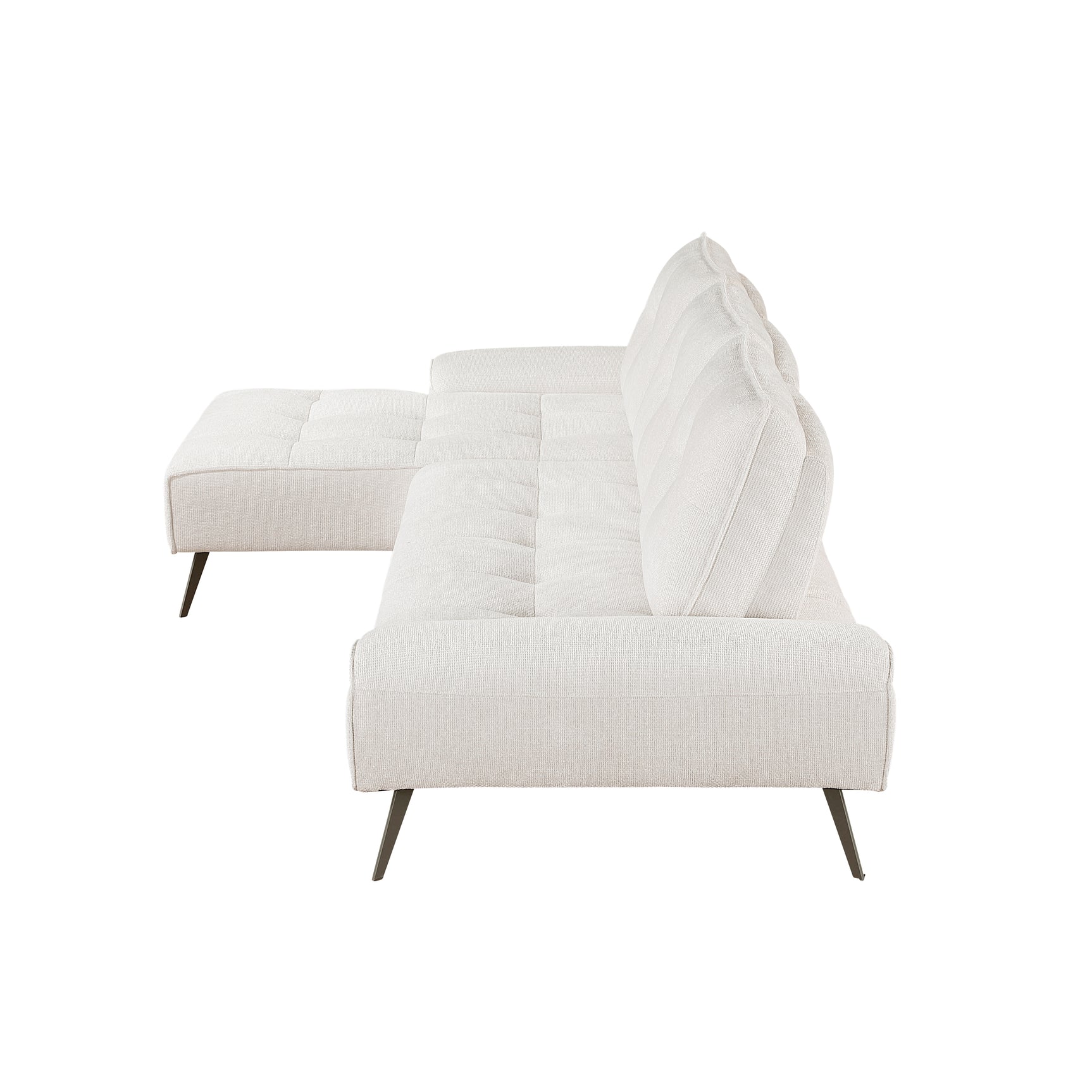 Dominic Beige 2-Piece Sectional with Left Chaise and Dual-position Backs - Ornate Home