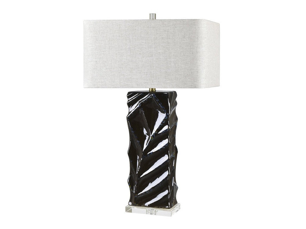 Dominic Black/Blue Table Lamp (Set of 2) - Ornate Home