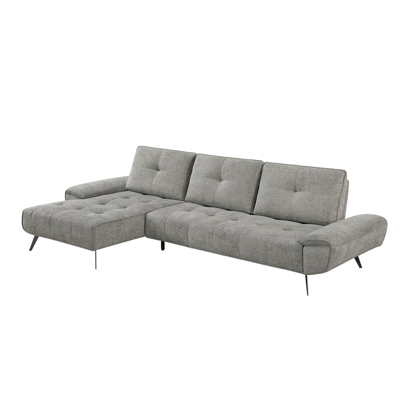 Dominic Dove Gray 2-Piece Sectional with Left Chaise and Dual-position Backs - Ornate Home