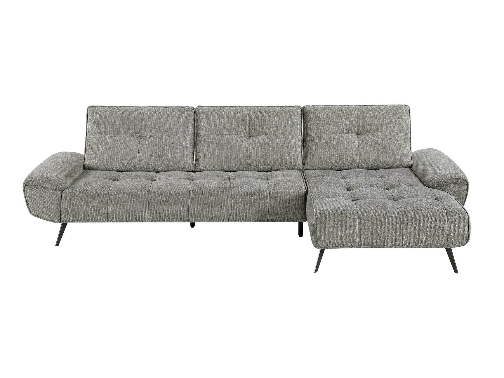Dominic Dove Gray 2-Piece Sectional with Right Chaise and Dual-position Backs - Ornate Home