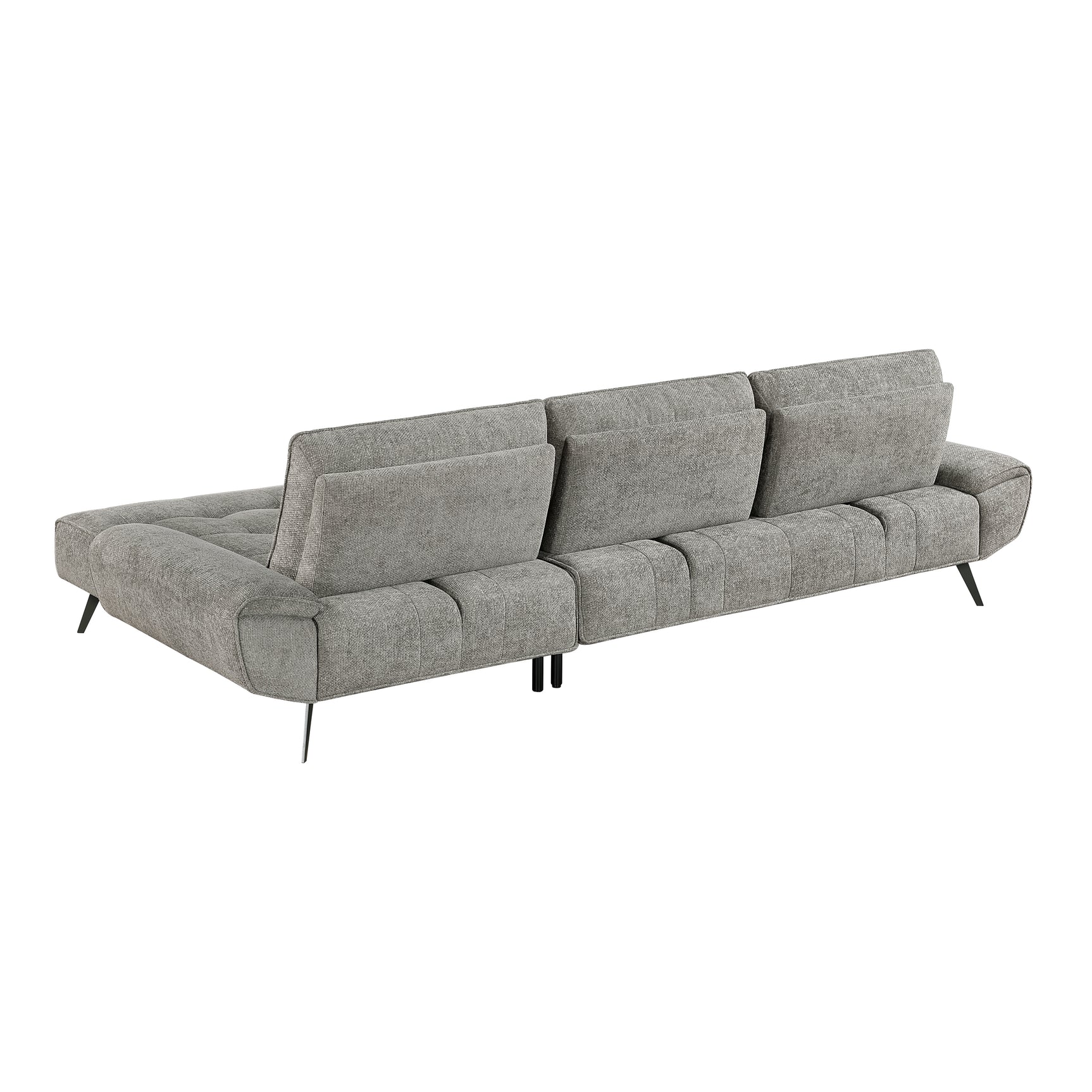 Dominic Dove Gray 2-Piece Sectional with Right Chaise and Dual-position Backs - Ornate Home