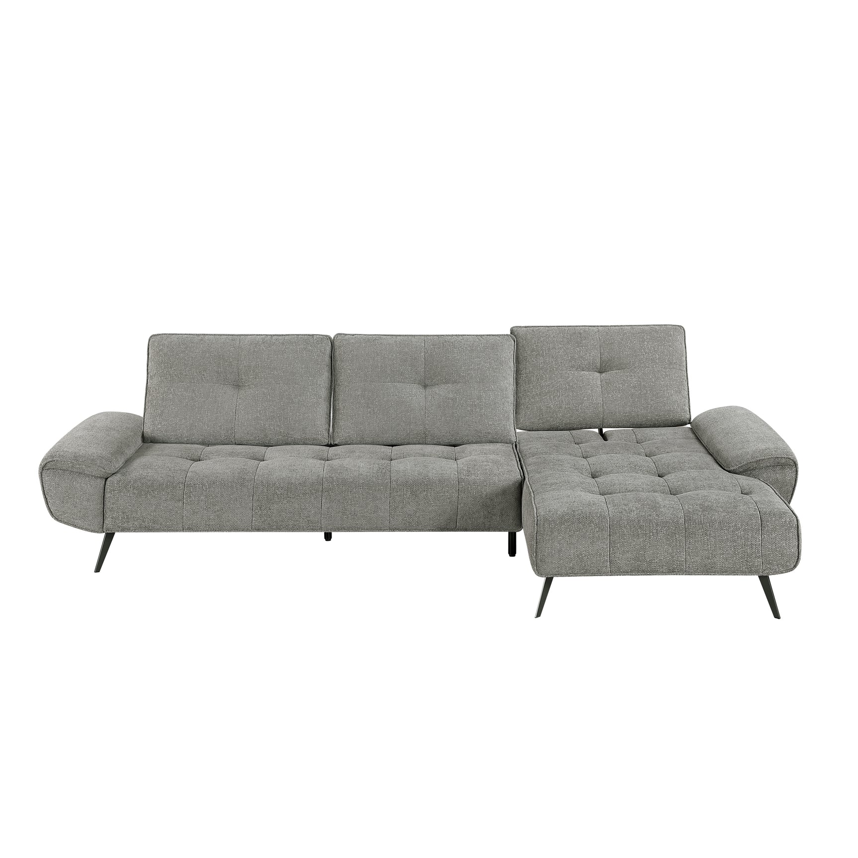Dominic Dove Gray 2-Piece Sectional with Right Chaise and Dual-position Backs - Ornate Home