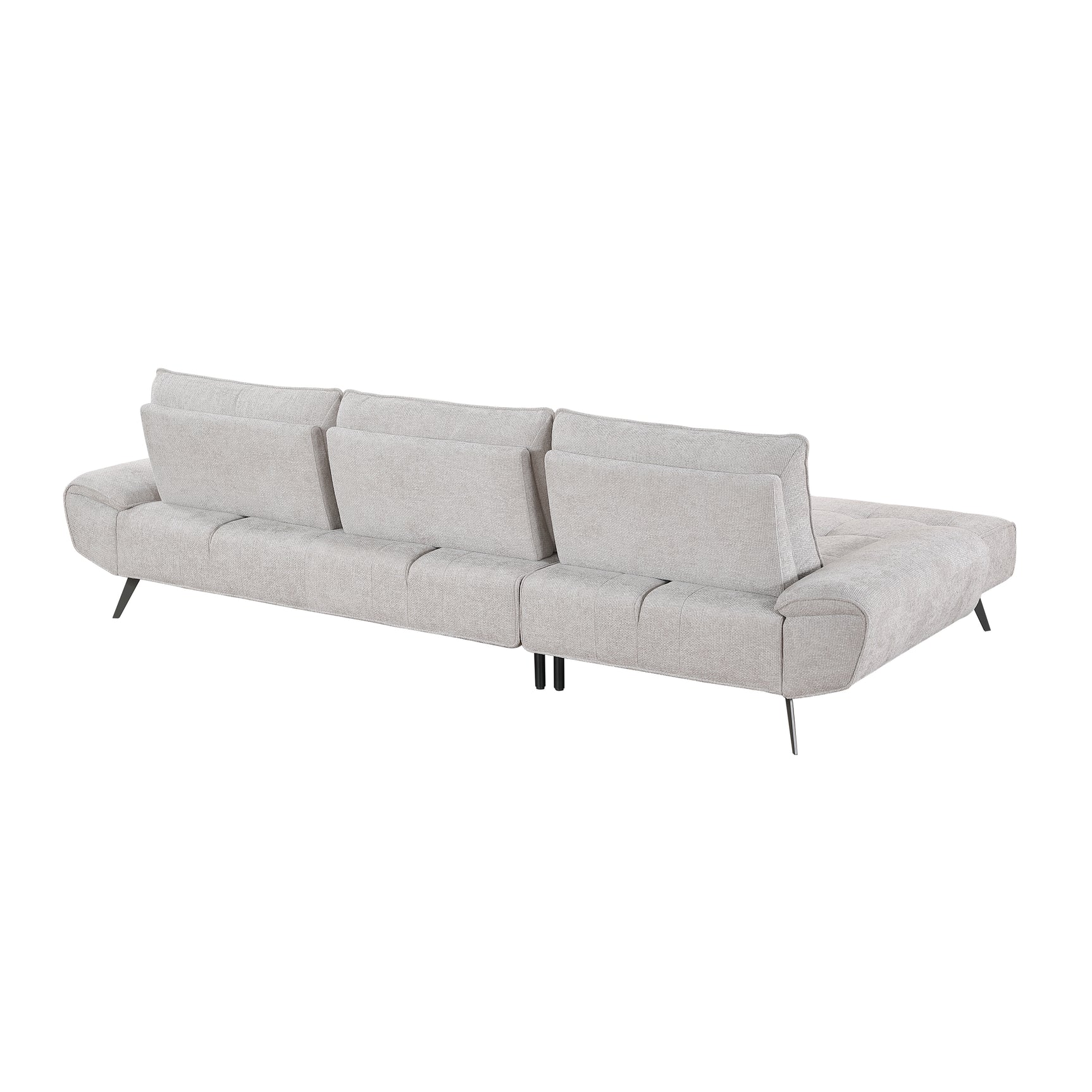 Dominic Light Gray 2-Piece Sectional with Left Chaise and Dual-position Backs - Ornate Home