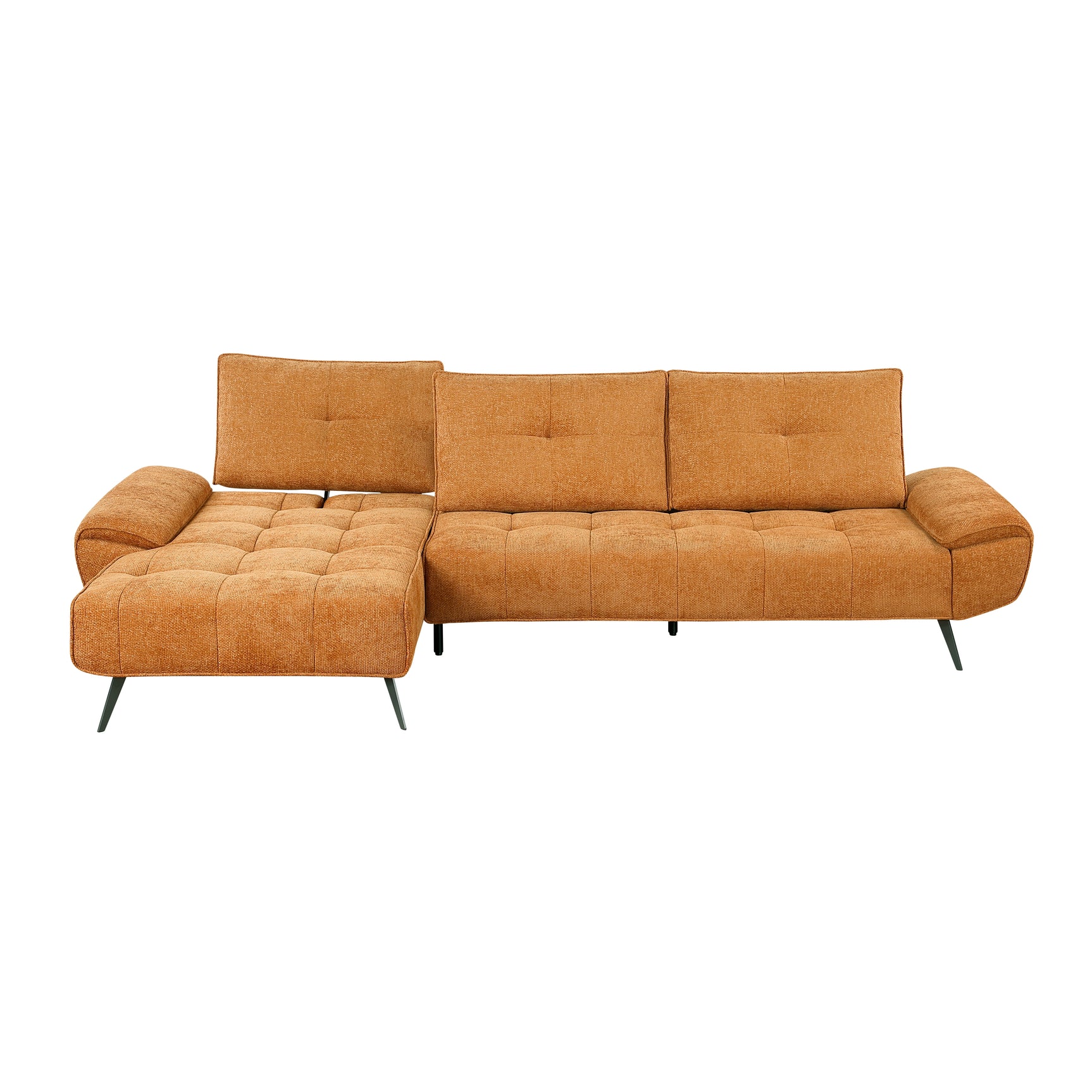 Dominic Orange 2-Piece Sectional with Left Chaise and Dual-position Backs - Ornate Home