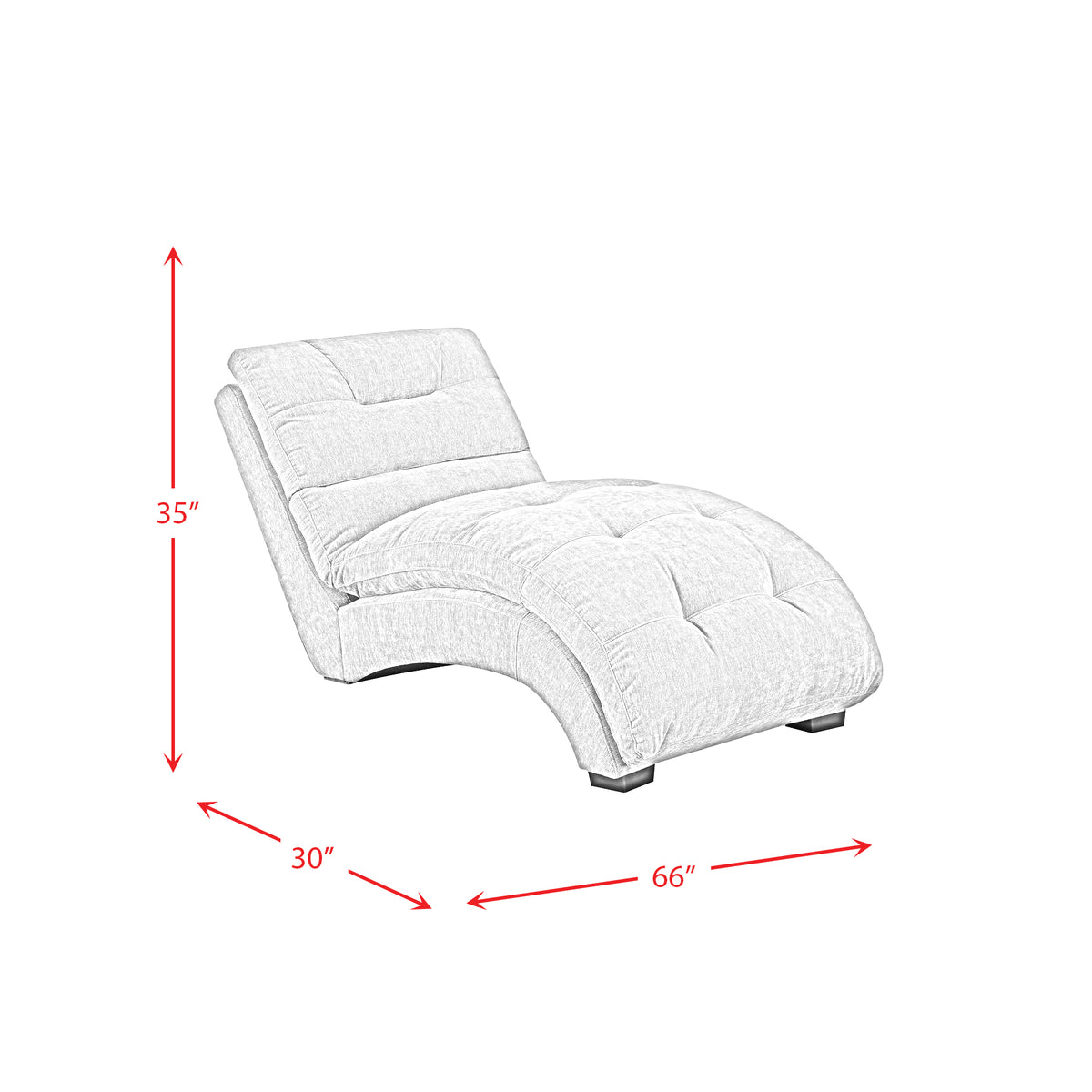 Dominick Amigo Granite Fabric Chaise - Ornate Home