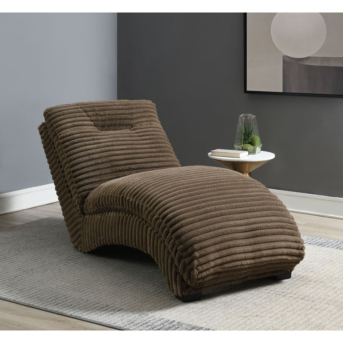 Dominick II Masis Cocoa Chaise - Ornate Home