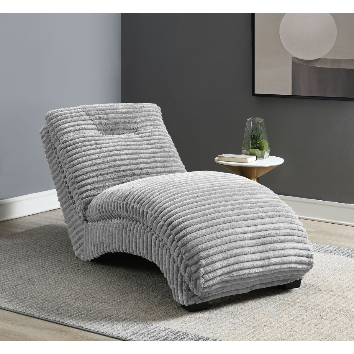Dominick II Masis Silver Chaise - Ornate Home