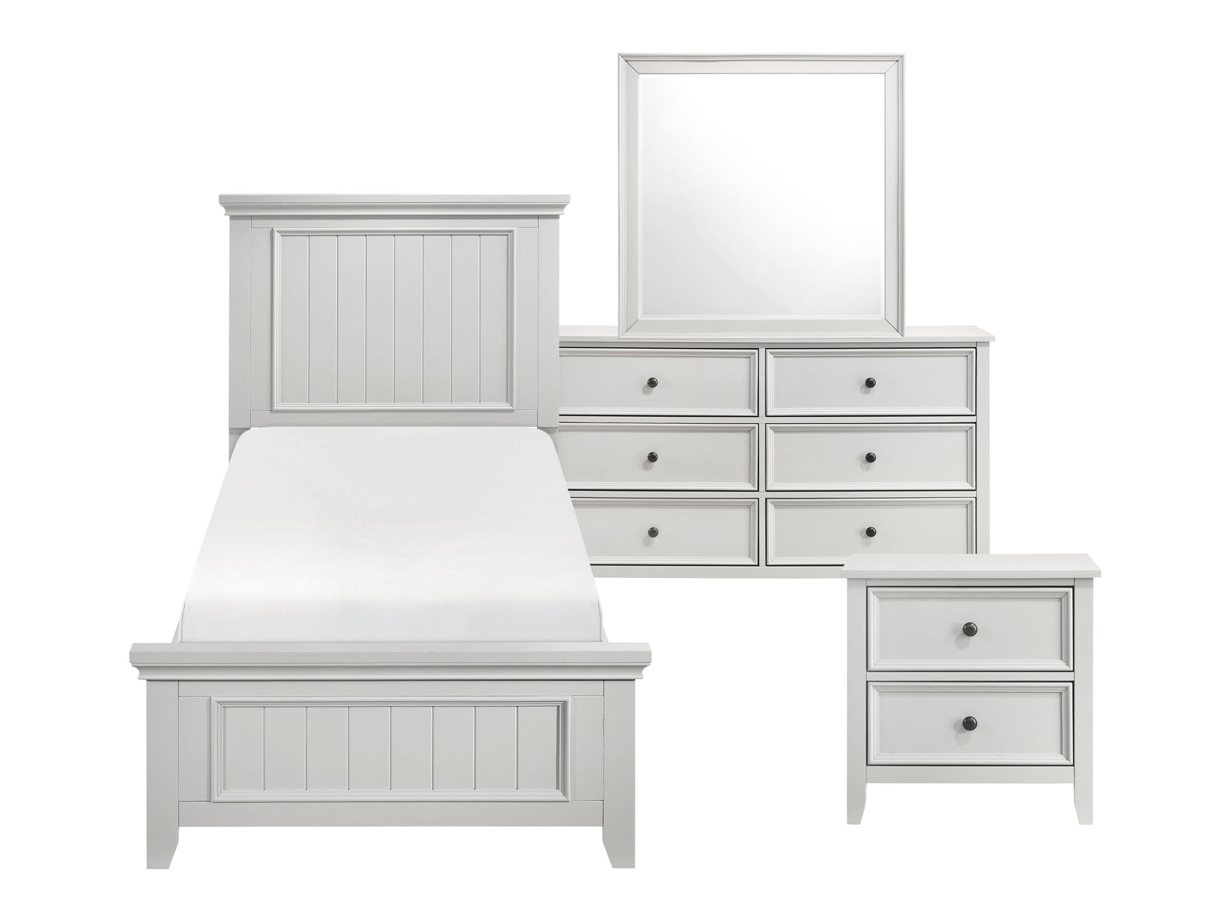 Donahue Off-White 4-Piece Twin Bedroom Set - Ornate Home
