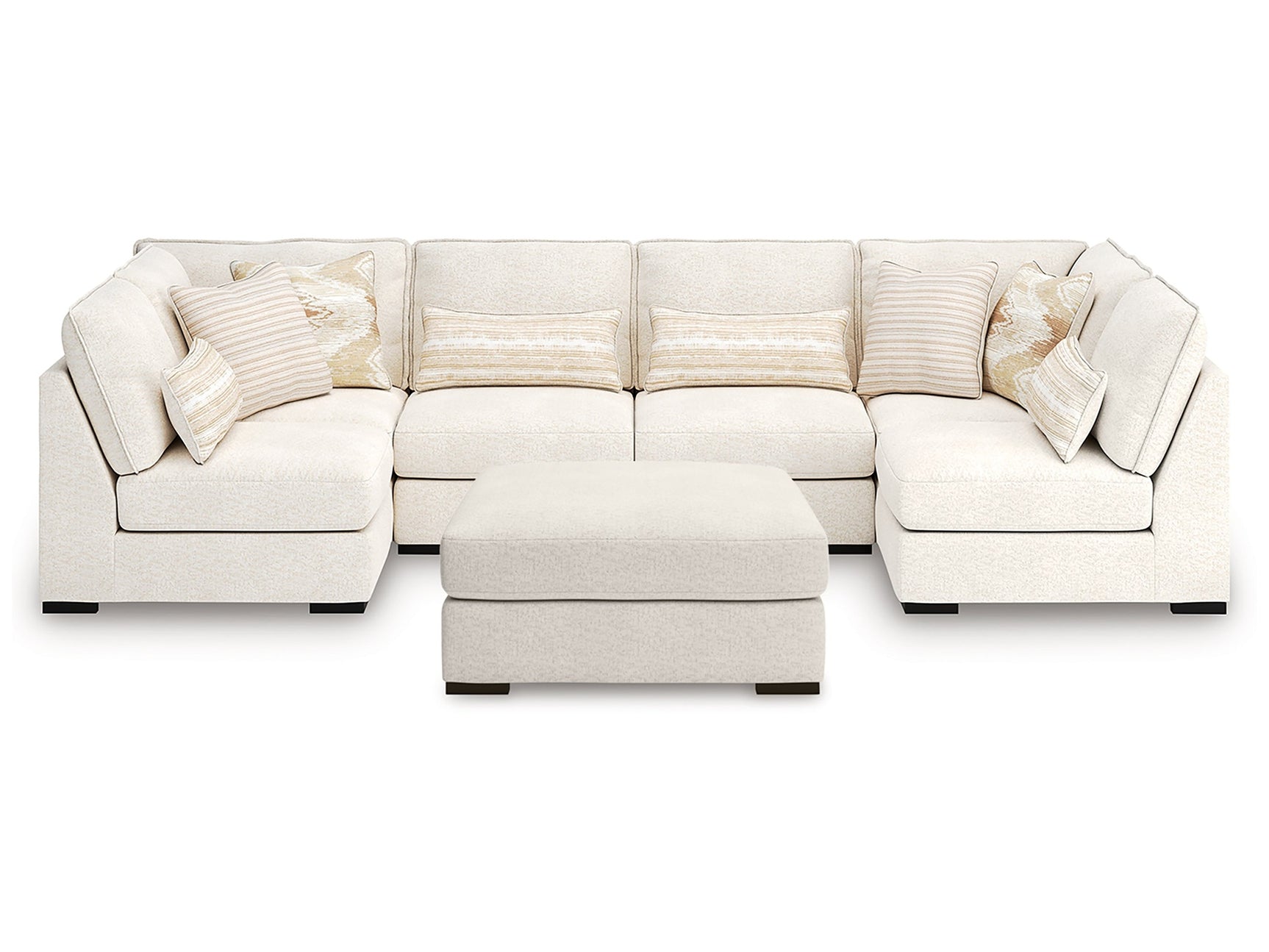 Donelson Creek Vanilla 4-Piece Sectional and Ottoman (Online Special Price) - Ornate Home