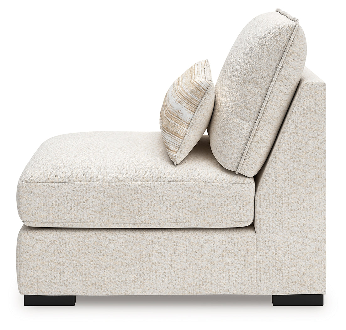 Donelson Creek Vanilla 5-Piece Sectional and 2 Oversized Ottomans (Online Special Price) - Ornate Home