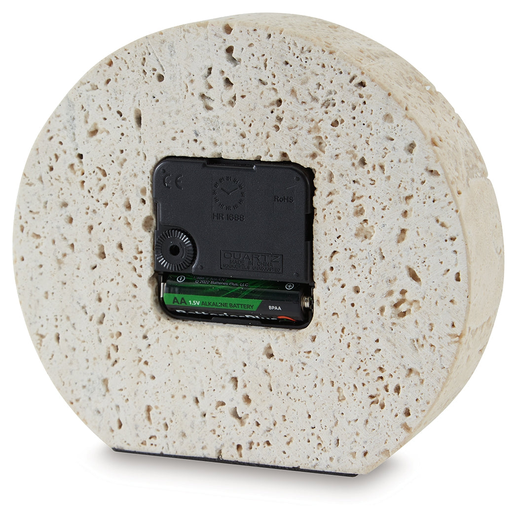 Donfordson Beige Table Clock (Set of 2) - Ornate Home