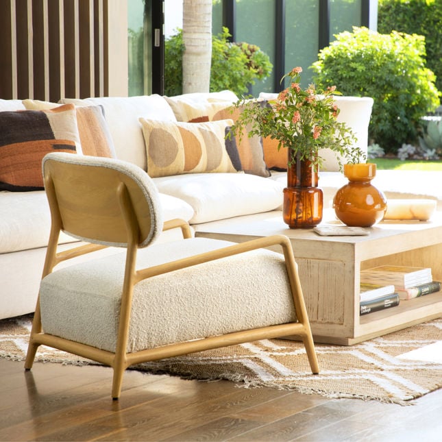 Donney Cream/Natural Occasional Chair - Ornate Home