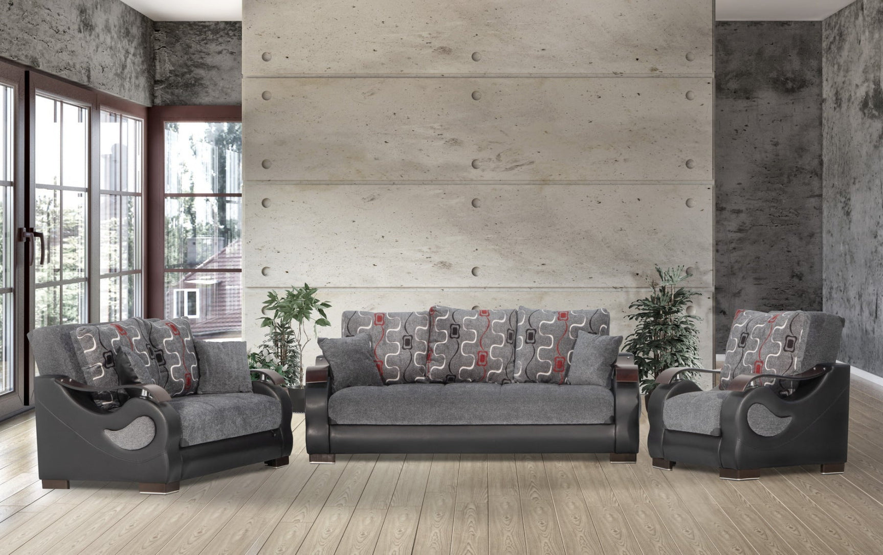 Dorian Sport Gray Loveseat - Ornate Home