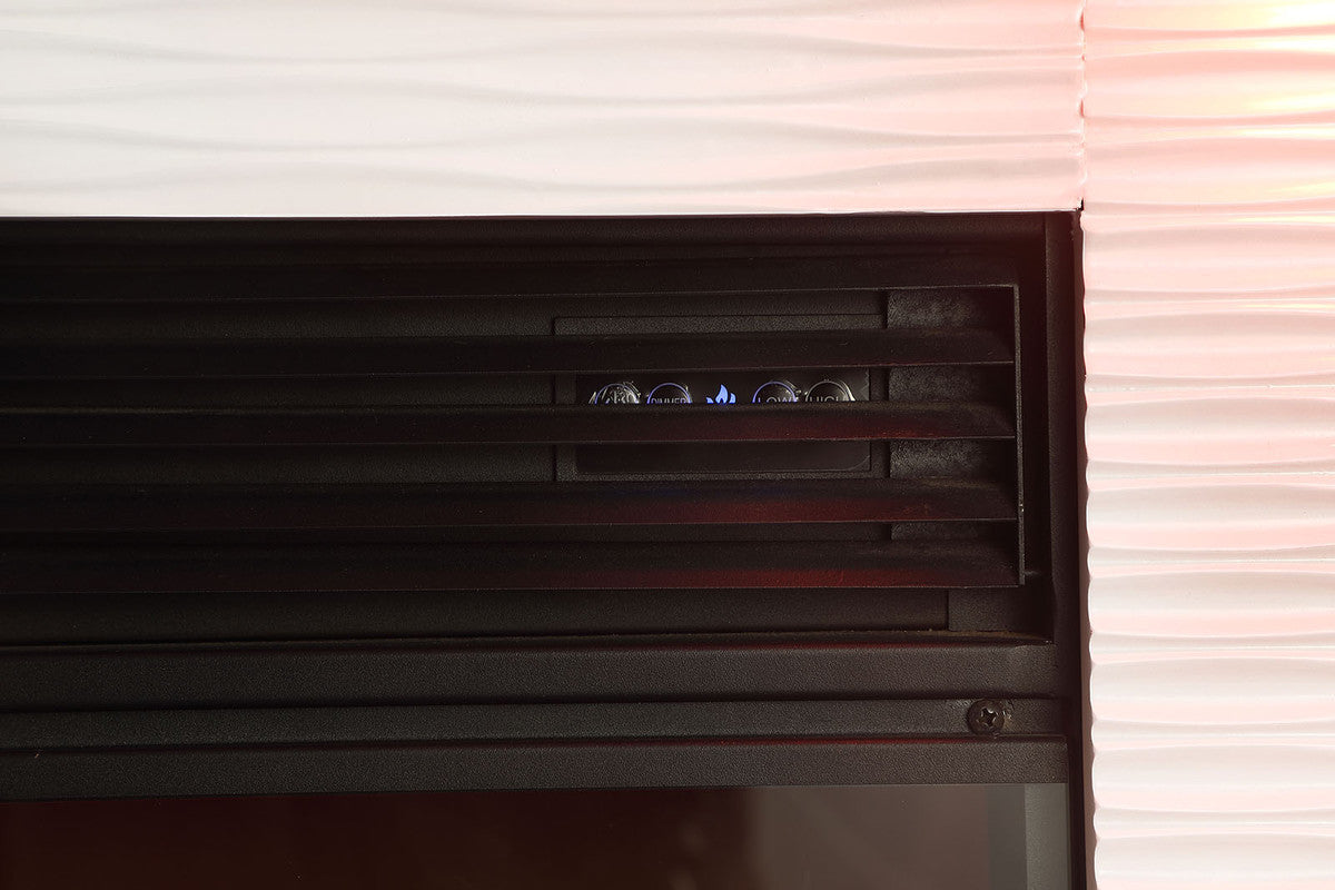 Dorrit White 55" Electric Fireplace - Ornate Home