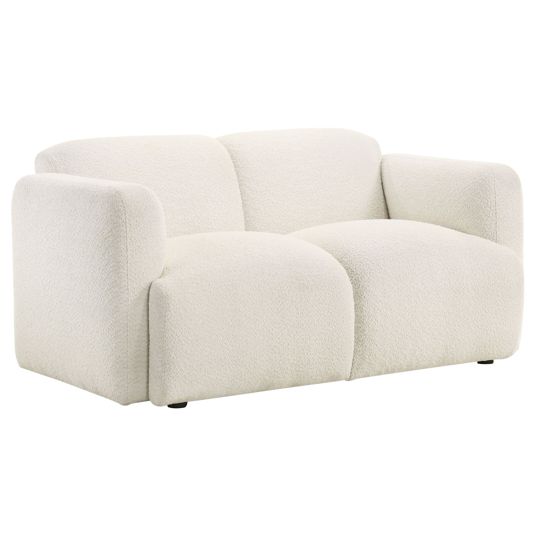 Dorset White 3-piece Upholstered Round Track Arm Sofa Set - Ornate Home