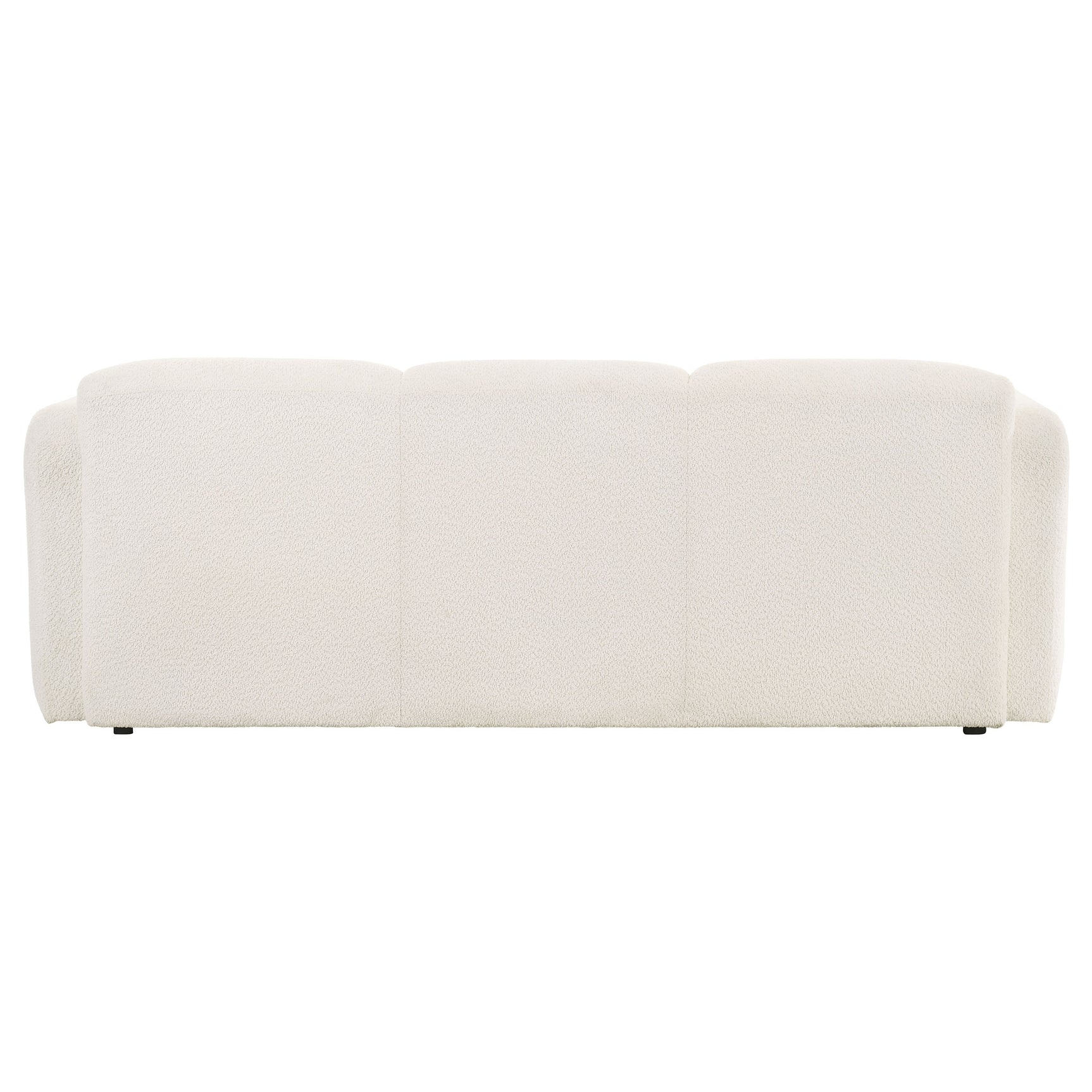 Dorset White Fabric Upholstered Round Track Arm Sofa - Ornate Home