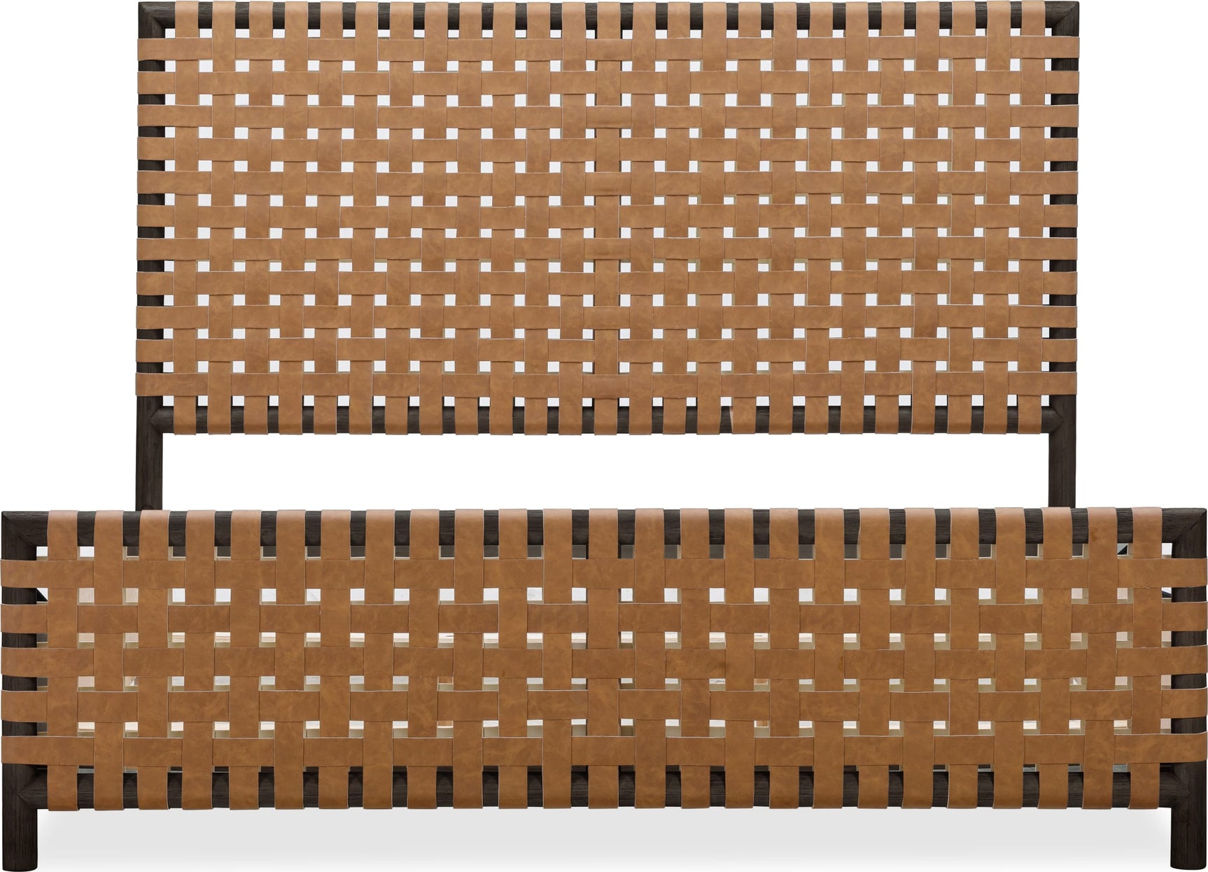 Dorsey Basalt Grey/Ginger California King Woven Panel Bed - Ornate Home