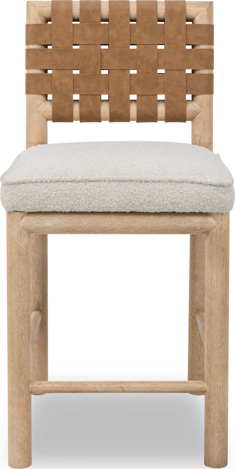 Dorsey Ginger/Ricotta Woven Counter Stool - Ornate Home