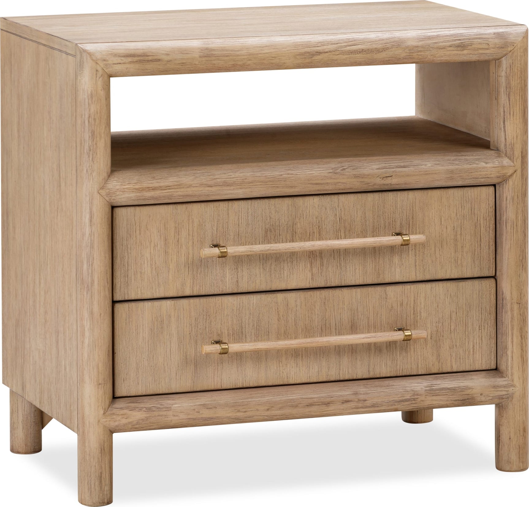 Dorsey Granola Two Drawer USB-charging Nightstand in Granola - Ornate Home