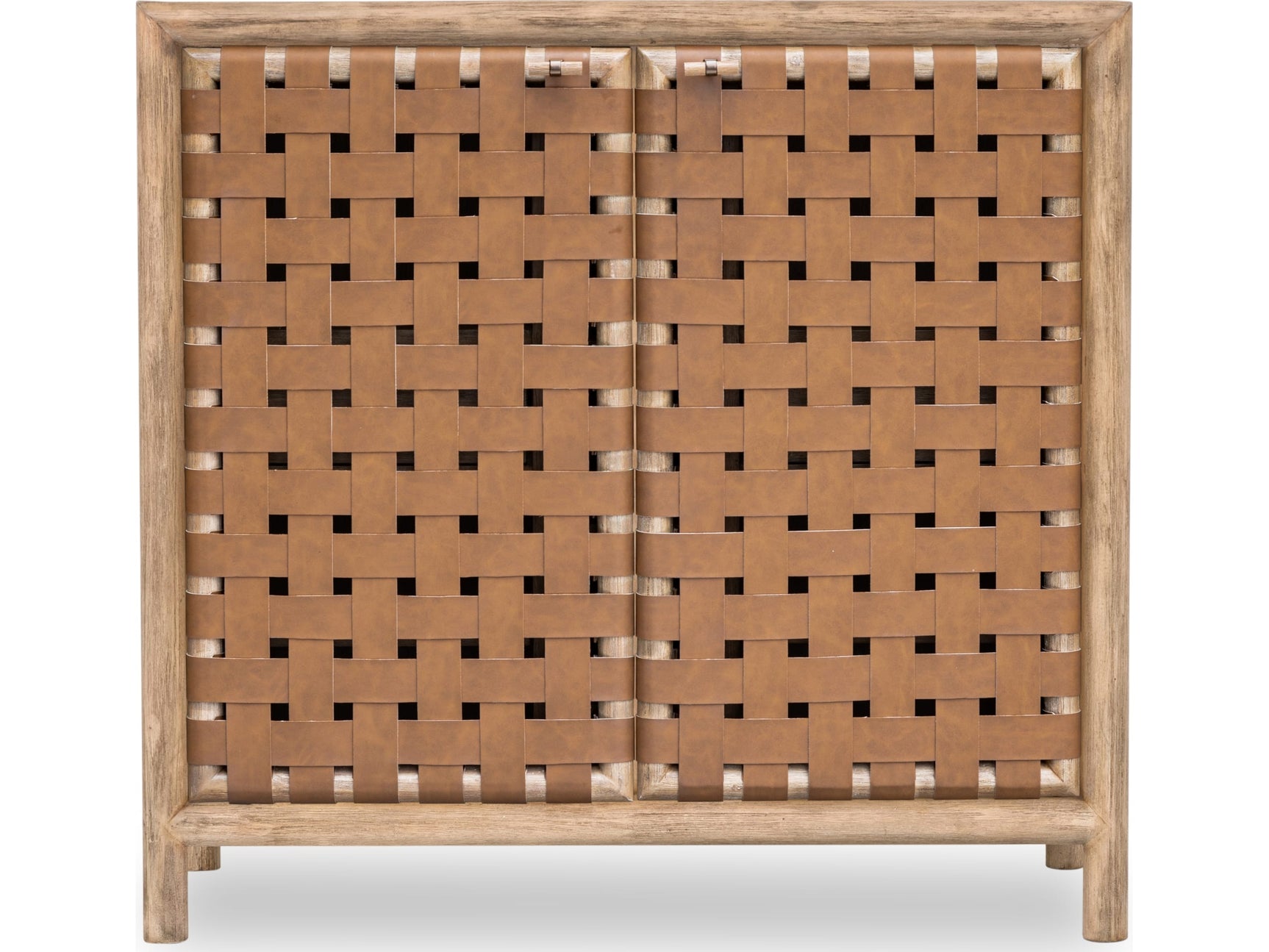 Dorsey Granola Woven Bar Cabinet - Ornate Home