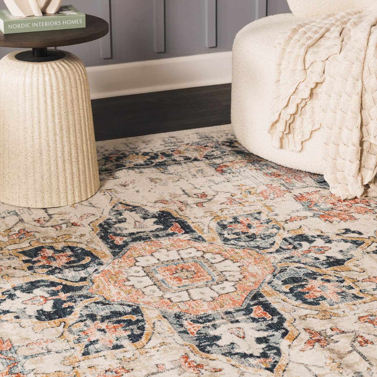 Dorval Traditional Outdoor Rug - Ornate Home