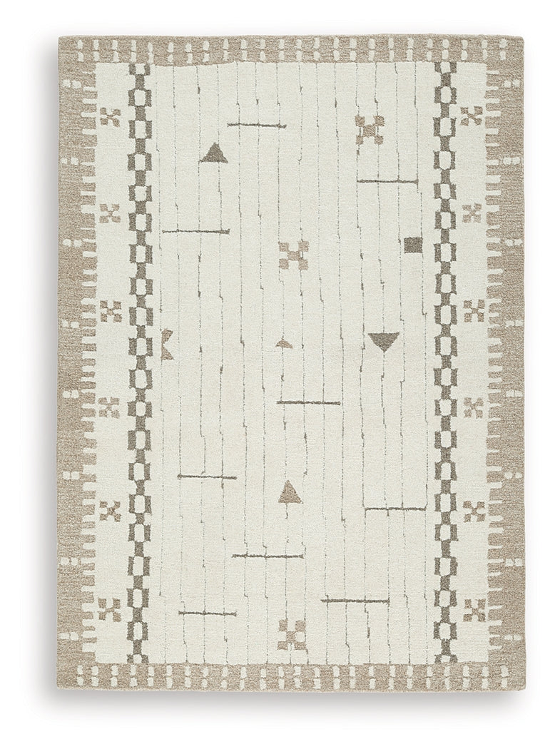 Dot Cream/Brown/Taupe Medium Rug - Ornate Home