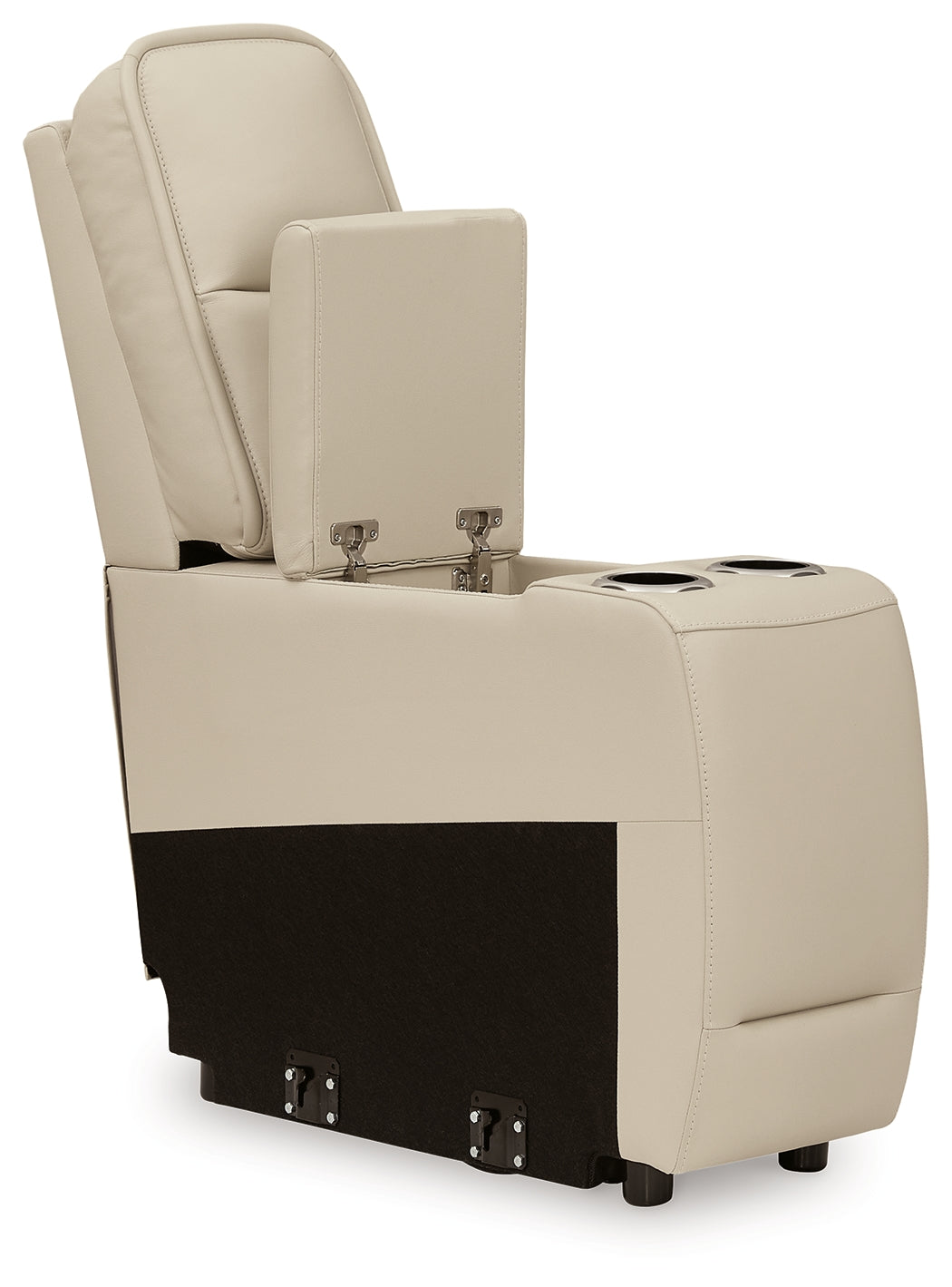 Double Deal Almond 5-Piece Reclining Sectional with Console - Ornate Home