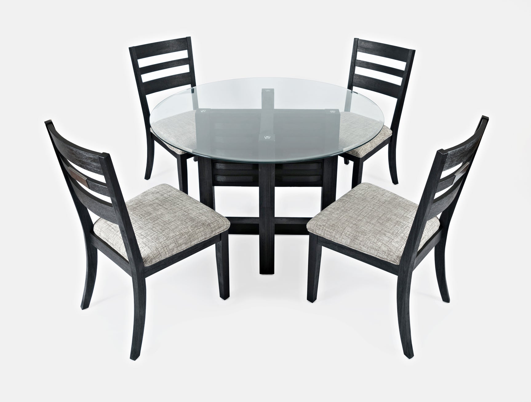 Altamonte Dark Charcoal Round Dining Table w/ 4 Chairs