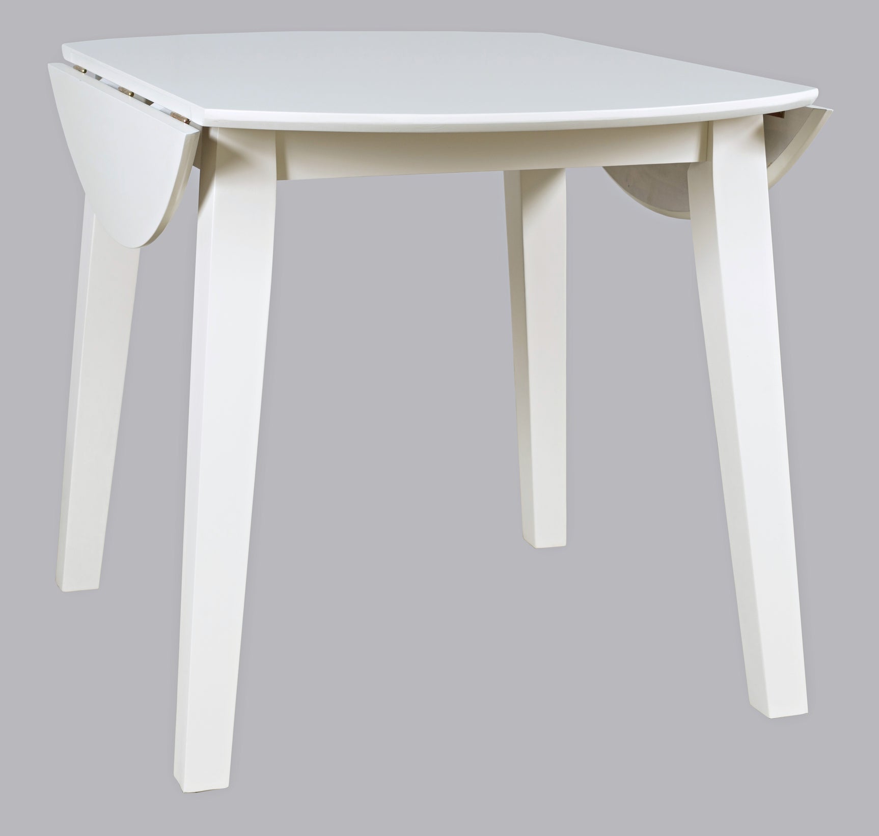 Simplicity Paperwhite Round Dropleaf Table