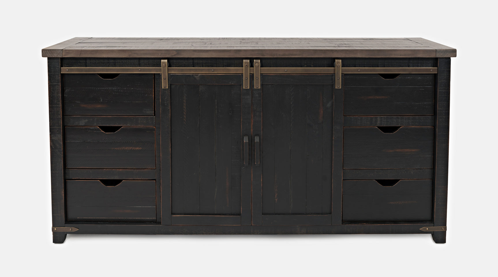 Madison County Vintage Black 70 Barn Door Server