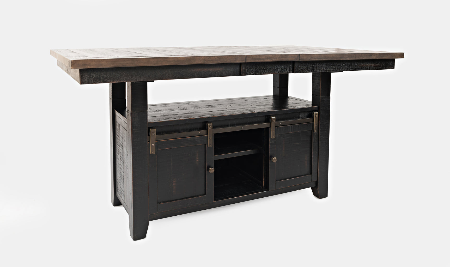 Madison County Vintage Black High/Low Ext Dining Table
