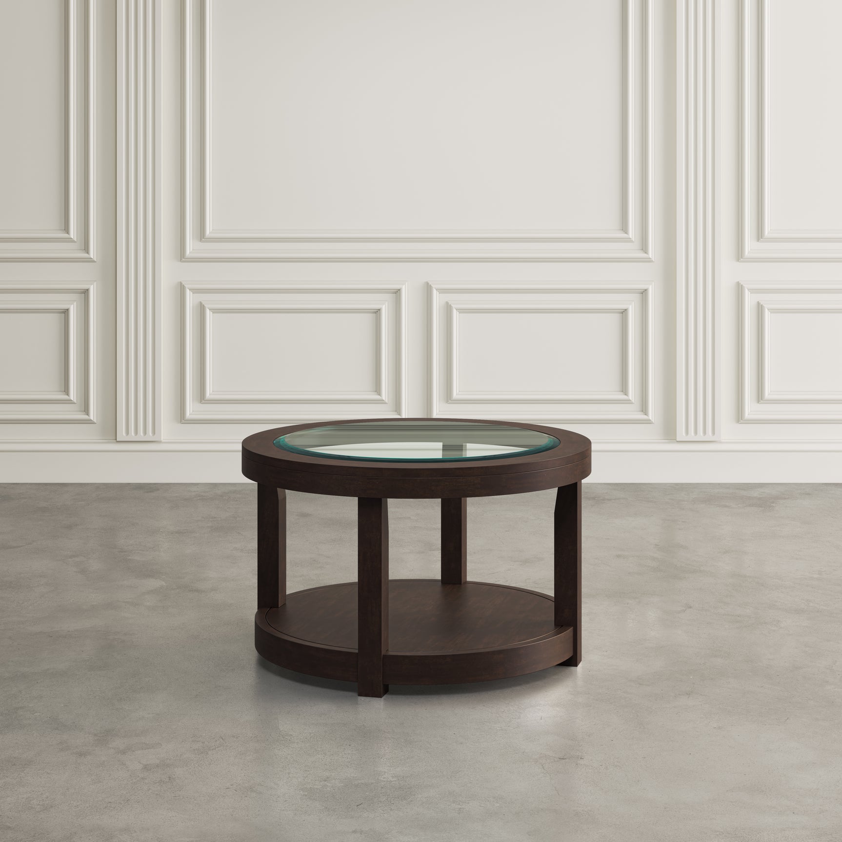 Urban Icon Merlot Round Castered Cocktail Table