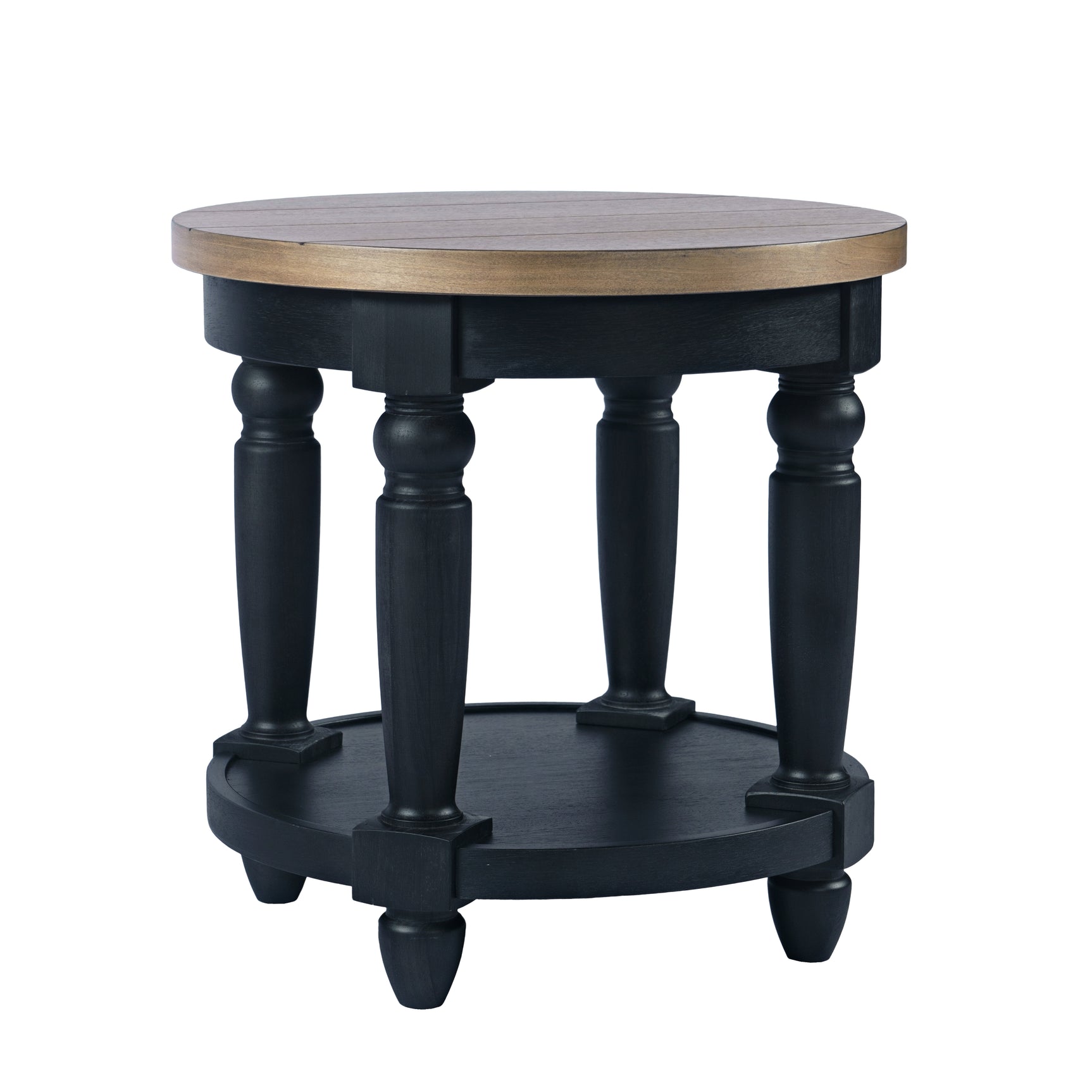 Deerfield Walnut Round End Table