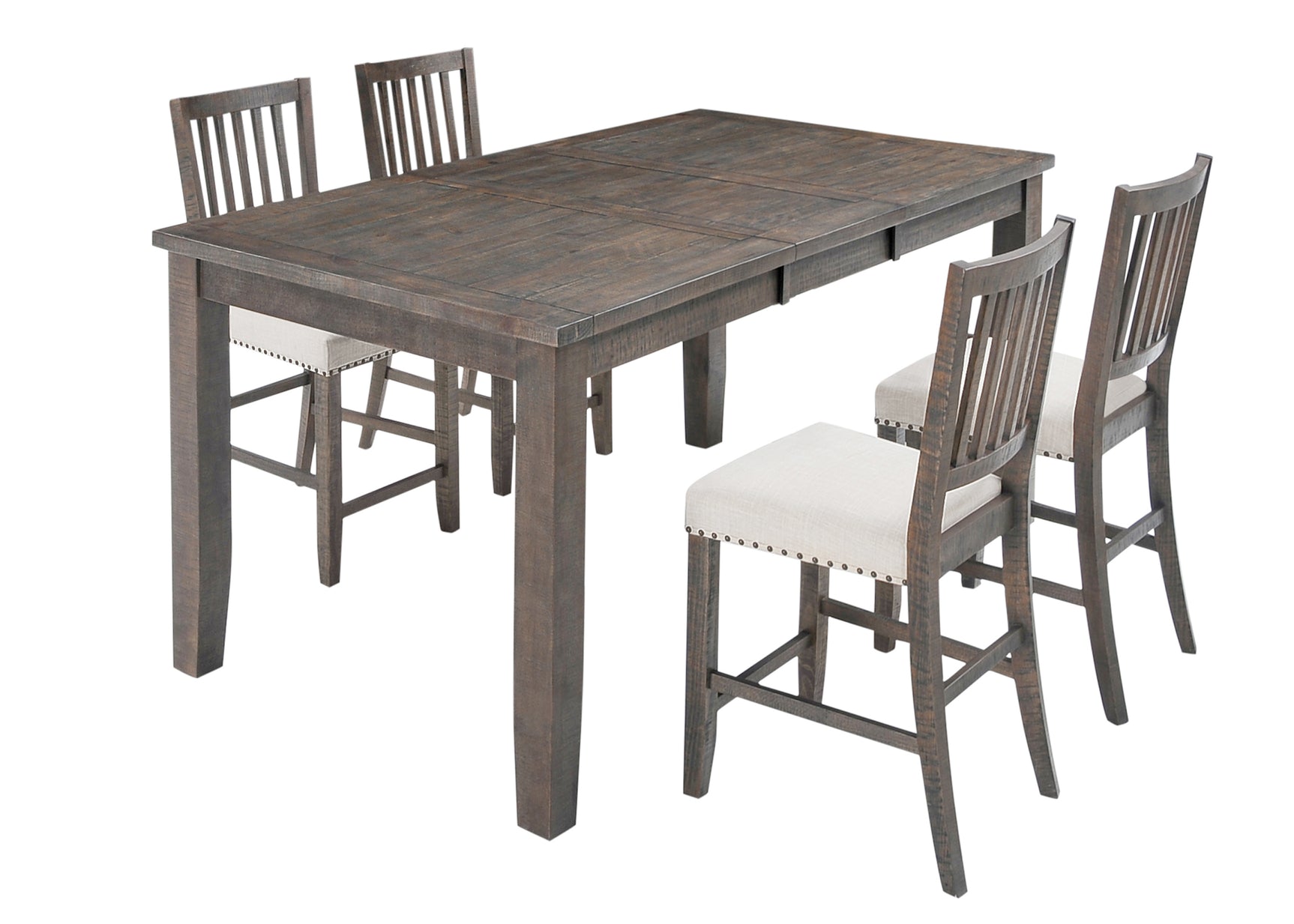 Willow Creek Brown/Cream Ext Counter Dining Table w/ 4 Stools