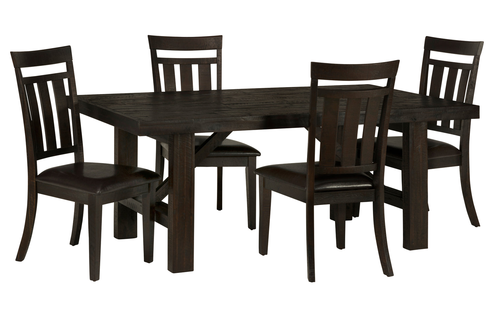 Kona Grove Brown Dining Dining Table w/ 4 Slatback Chairs
