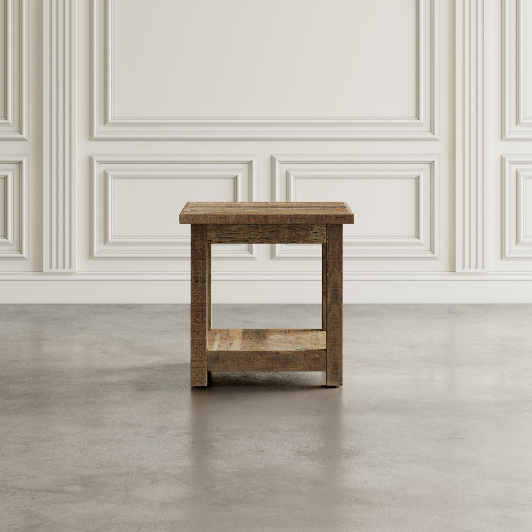 Reclamation Rustic Brown Square End Table