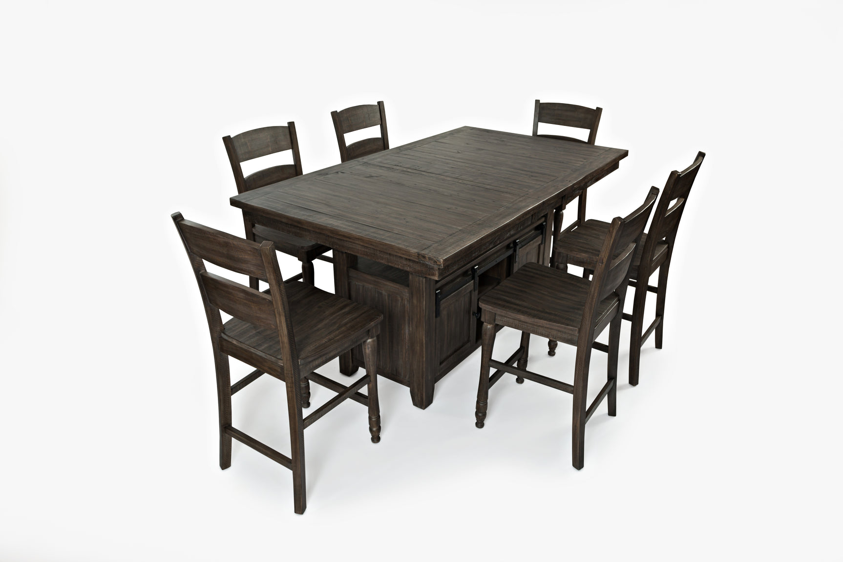 Madison County Barnwood High/Low Dining Table w/ 6 Stools