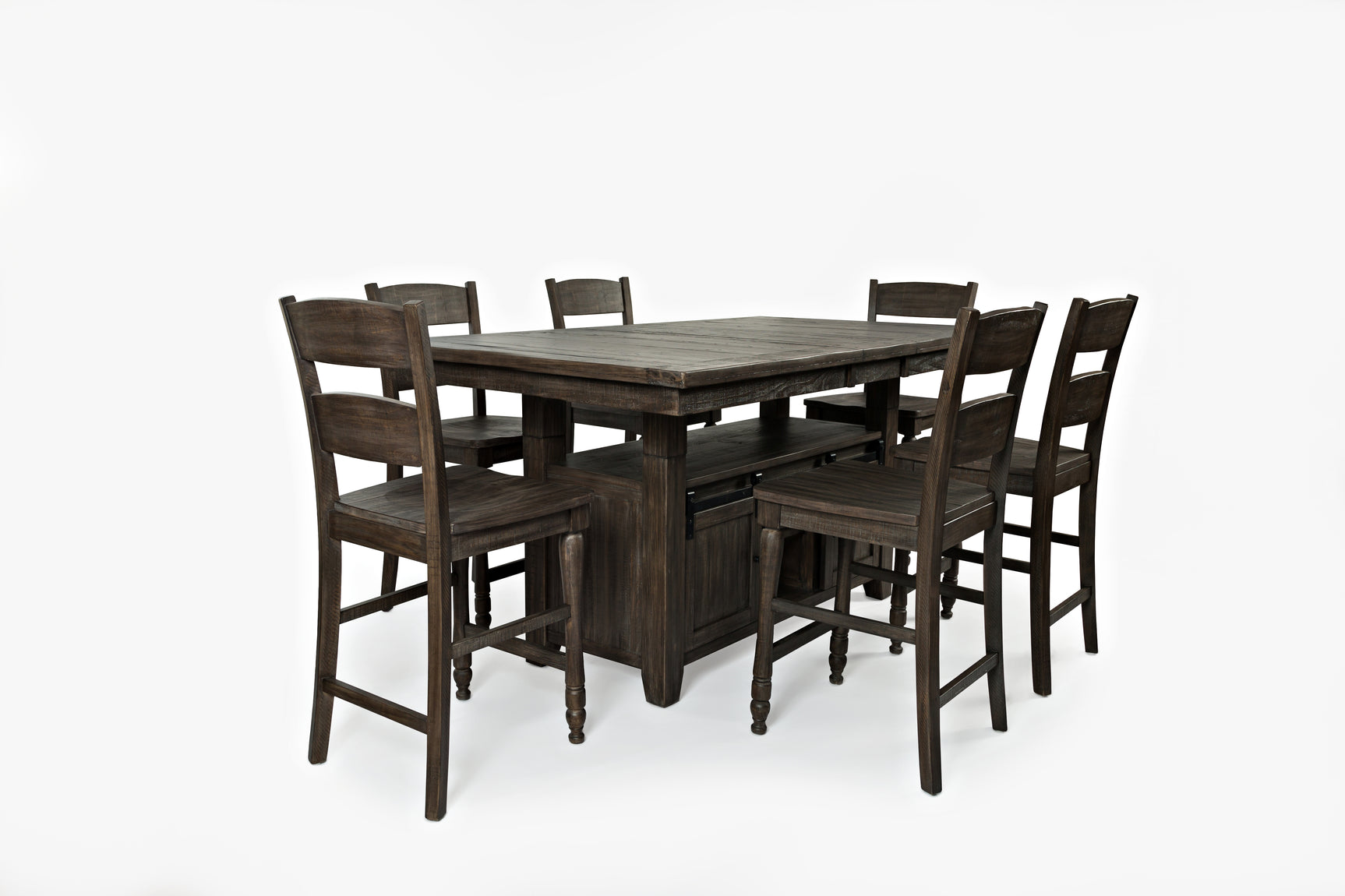 Madison County Barnwood High/Low Dining Table w/ 6 Stools