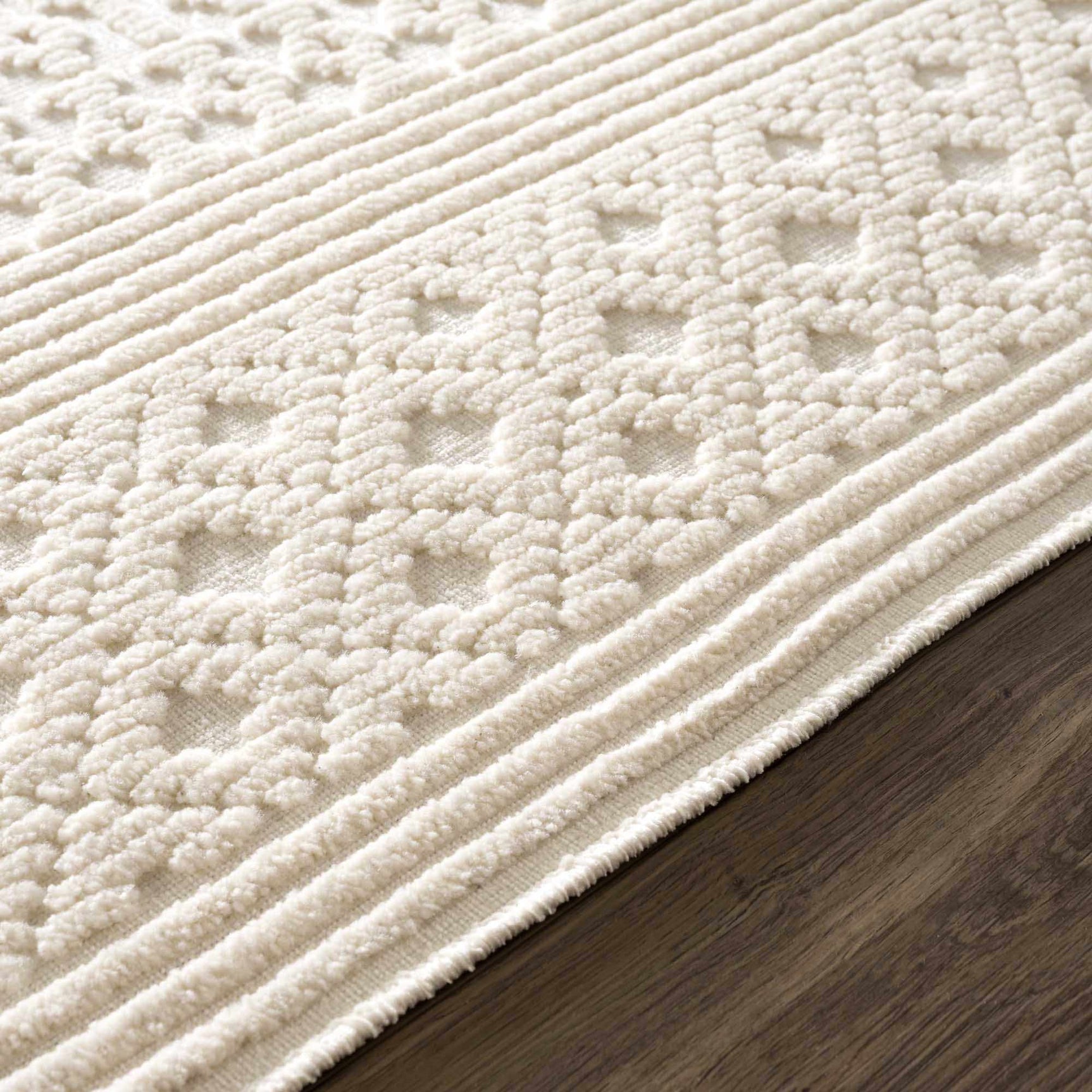 Drago White Washable Area Rug - Ornate Home