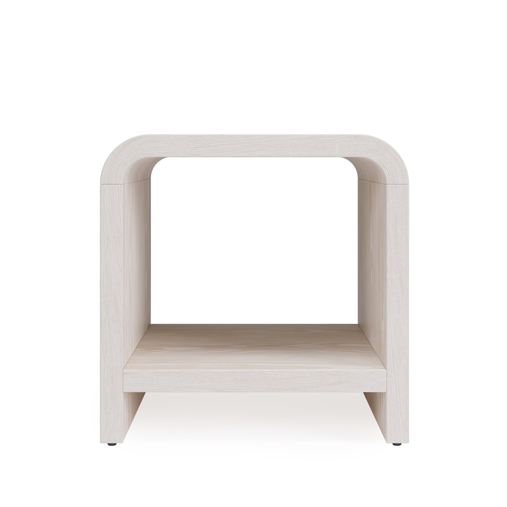 Drake Ash Wood Side Table in Sugar - Ornate Home