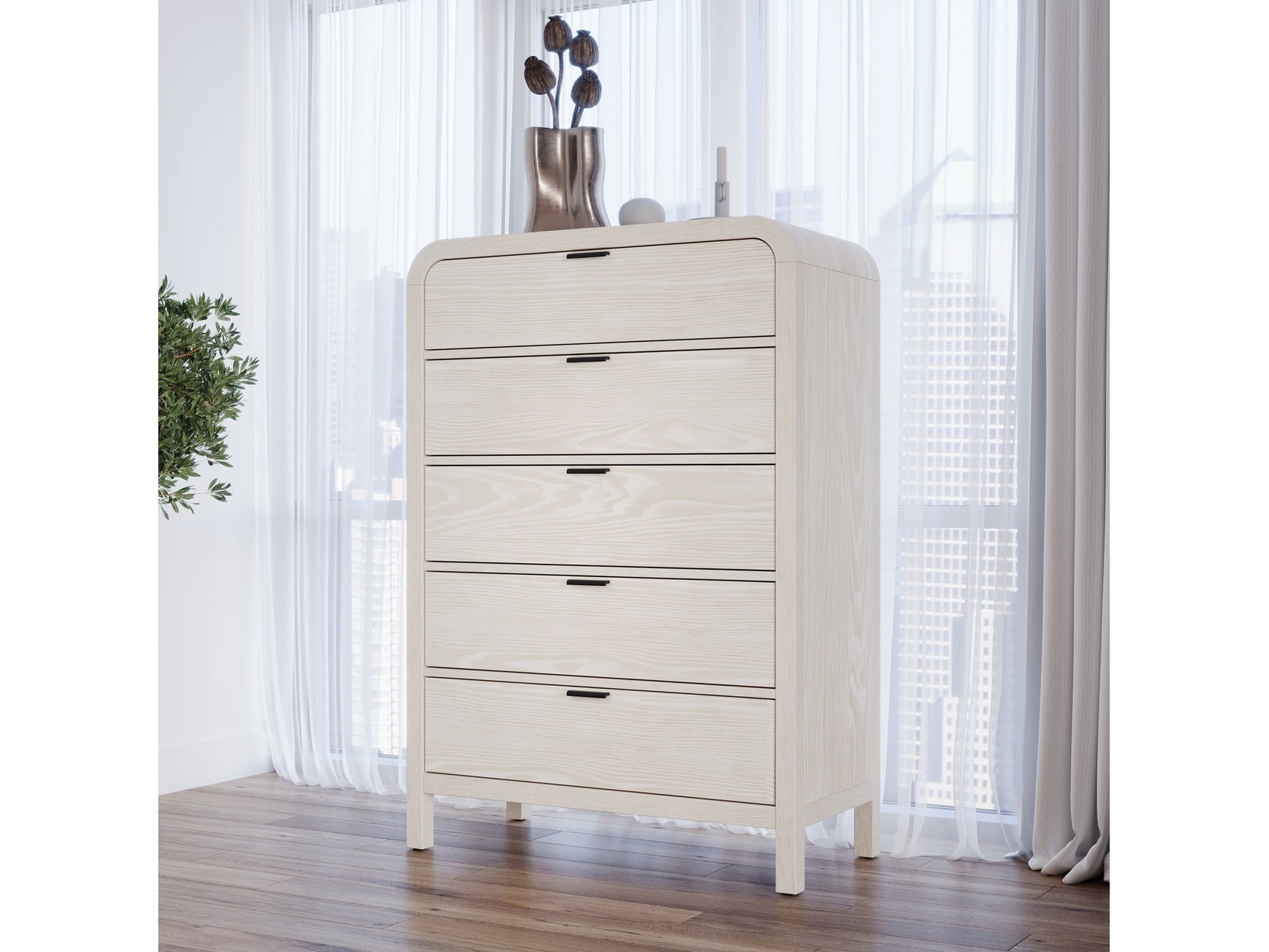 Drake Five Drawer Chest in Sugar - Ornate Home