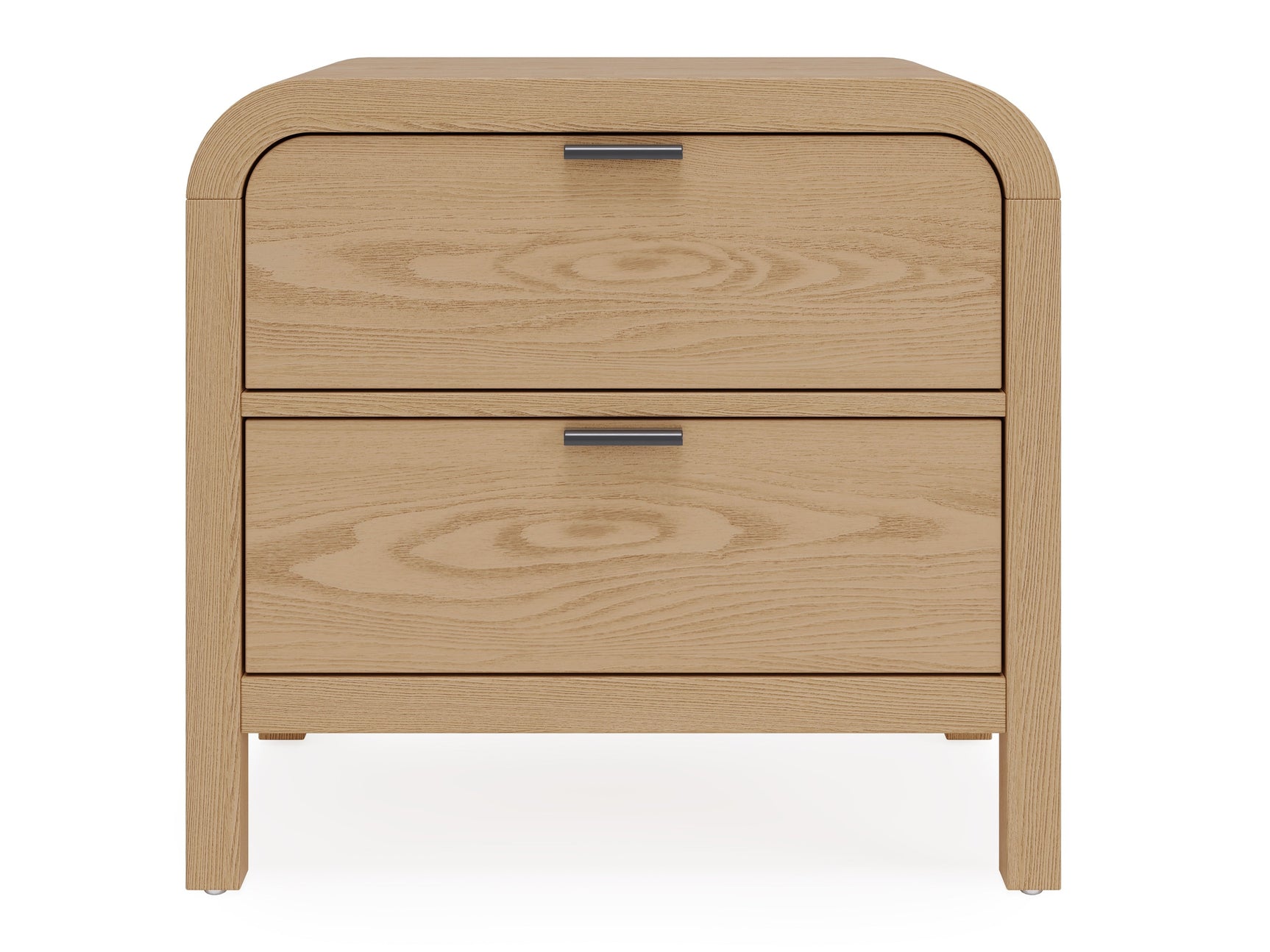 Drake Timber Two Drawer Nightstand W/USB - Ornate Home