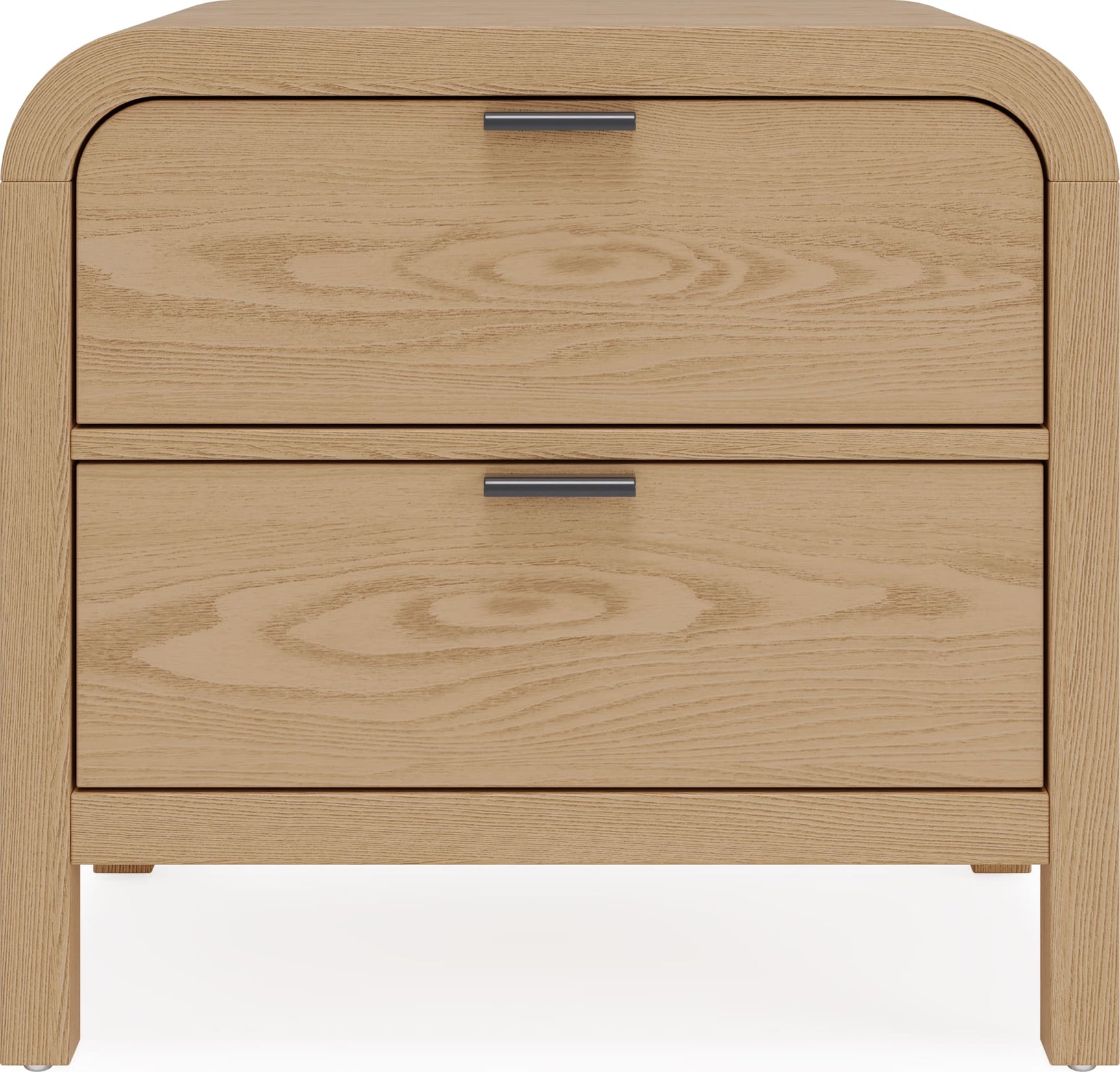 Drake Timber Two Drawer Nightstand W/USB - Ornate Home