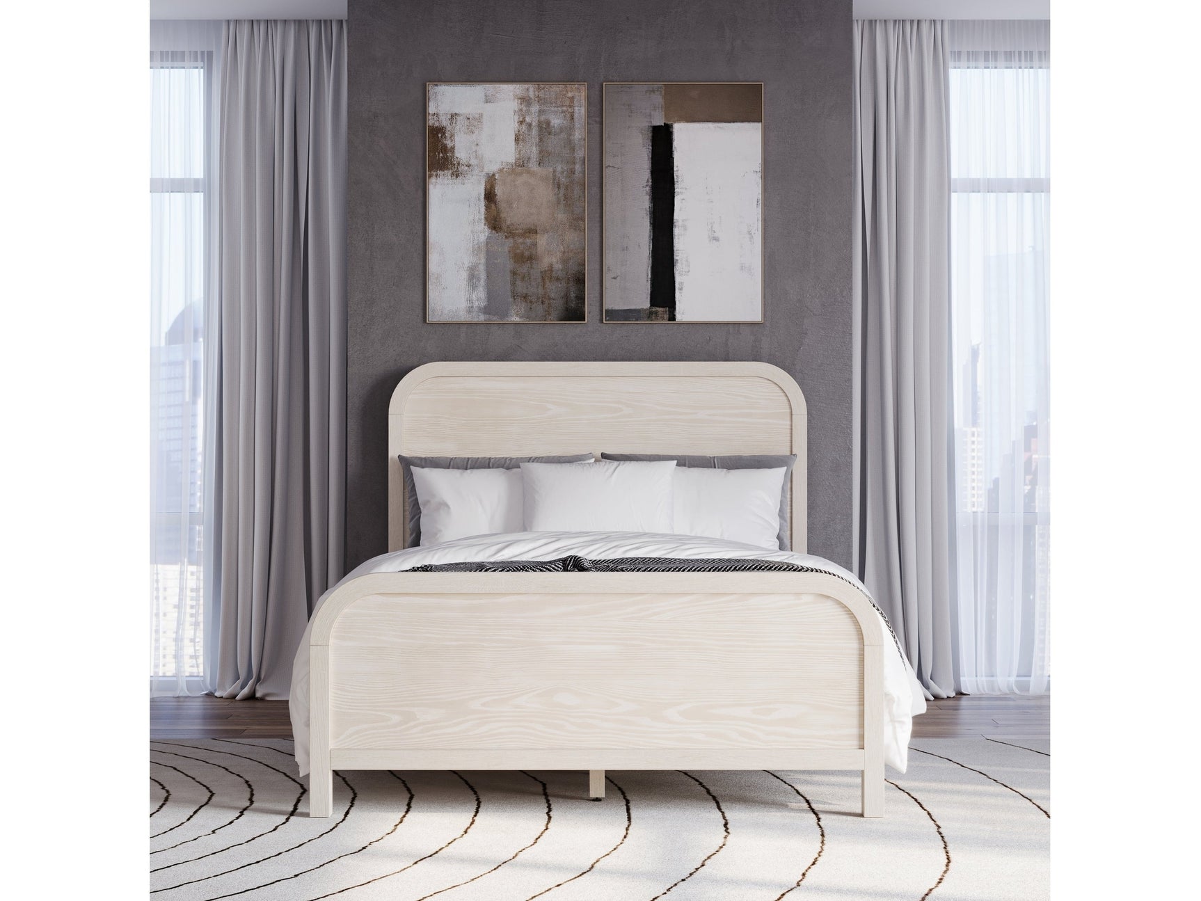 Drake Wood California King Platform Bed in Sugar - Ornate Home